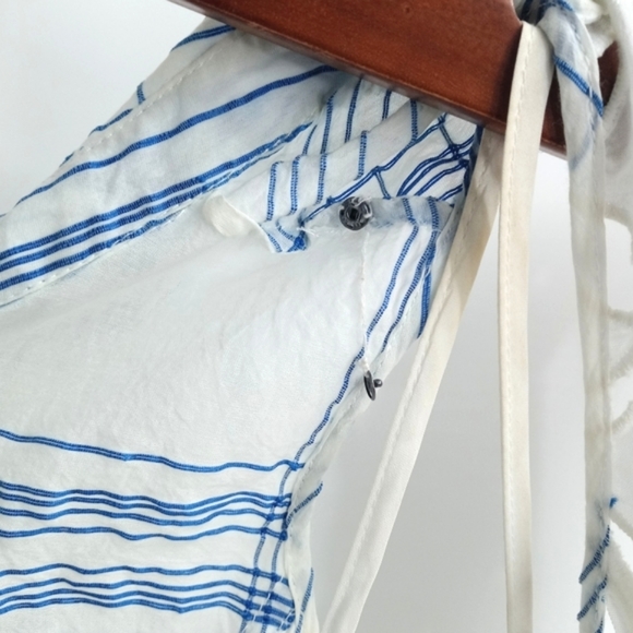 Anthropologie Moulinett Soeurs Dress Seapane Eyelet White Blue - Picture 13 of 15